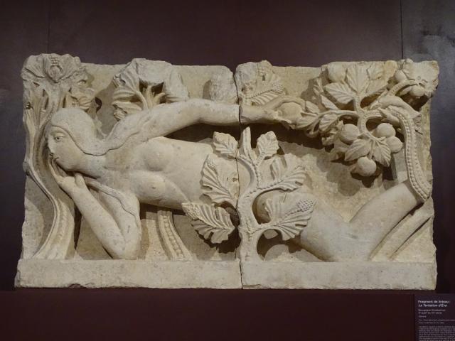 Lateifragment De verzoeking van Eva, 2e kwart van de 10e eeuw, Kathedraal van Saint Lazarus, Autun, ©clémentine Encrenaz