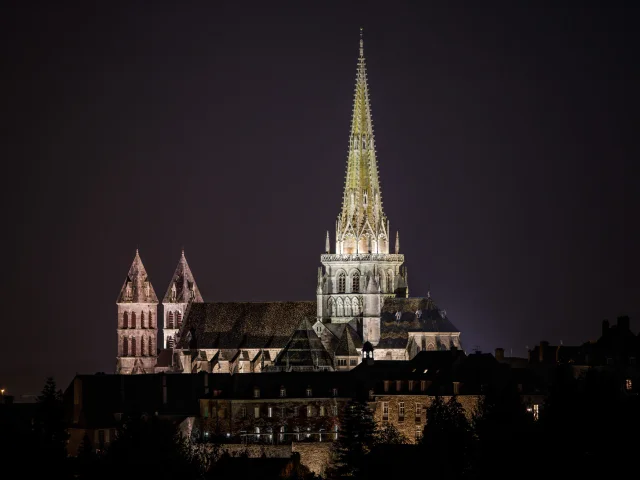 Kathedraal Autun Nacht