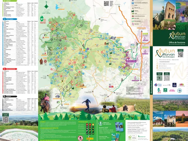 town map and walking route map